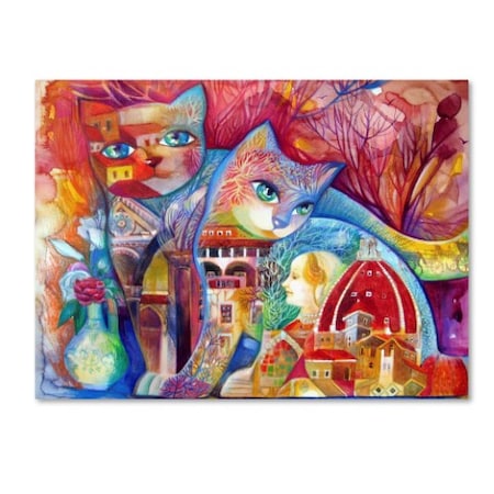 Oxana Ziaka 'Florence Cats' Canvas Art,18x24